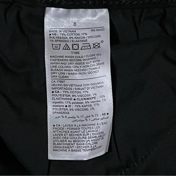 Old Navy Sz 8 Mid Rise Distressed Rockstar Super Skinny Jeans Black Ankle - Picture 11 of 11